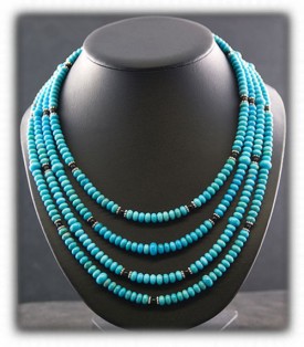 Fashion Turquoise Beads - Silver Turquoise Jewelry