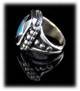 Silver Turquoise Jewelry Mens Ring