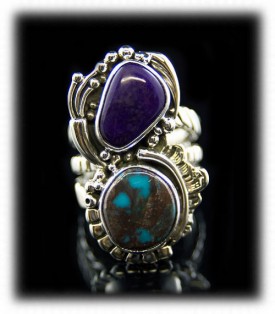 Bisbee Turquoise and Sugilite Ring