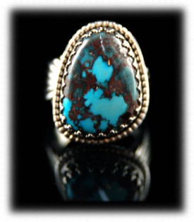 womans Bisbee Turquoise Ring