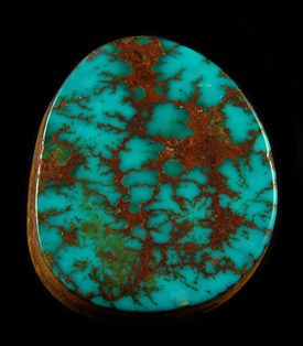 Authentic Easter Blue Spiderweb Turquoise Cabochon