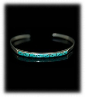 Zuni Inlay Turquoise Bracelet