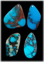 Turquoise Stones from Bisbee, Arizona USA