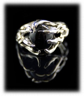 Handcrafted Silver Ring with Black Onyx