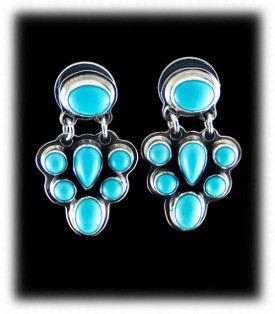 Blue Turquoise Earrings