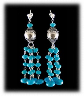 Sleeping Beauty Turquoise Bead Earrings