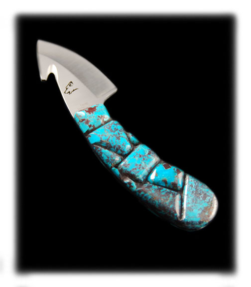 Custom Turquoise Knives by David Kopec Durango Silver Company