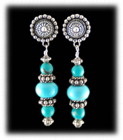 Turquoise Bead Earrings