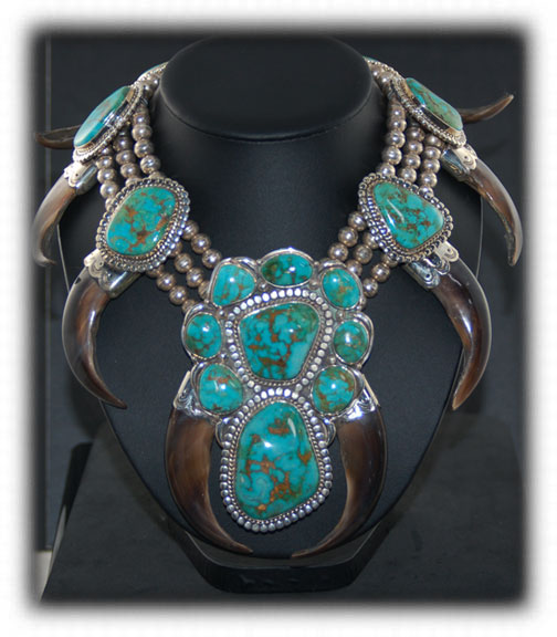 Turquoise Bear Claw Necklace