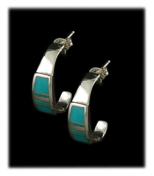 Turquoise Hoop Earrings