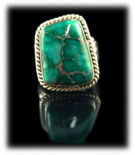 Handmade Green Turquoise Ring