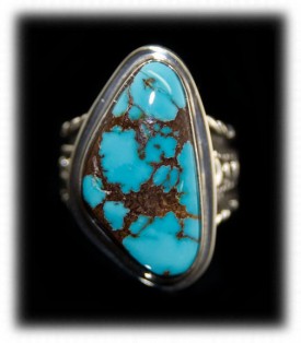 Authentic Turquoise and Silver ring by Dillon Hartman