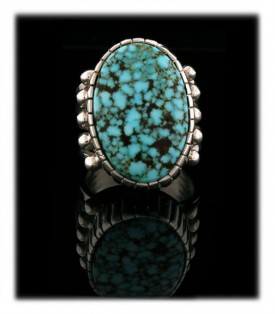 Kingman Spiderweb Turquoise Women's Ring