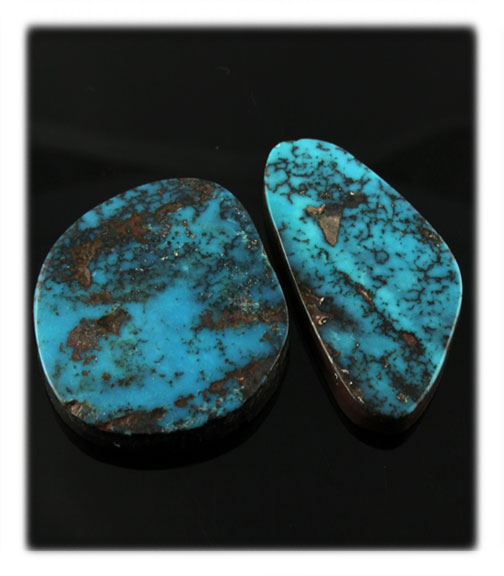 Natural high grade Pilot Mountain Turquoise cabochons