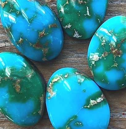 Sonoran Gold Turquoise Cabochons from Mark Smith