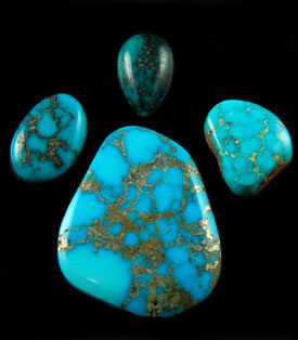 High Grade Morenci Turquoise Cabochons