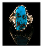 Women's gold and Turquoise ring