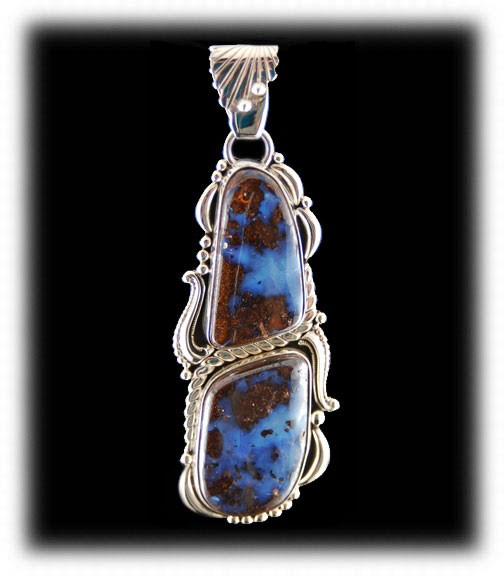 boulder turquoise pendant