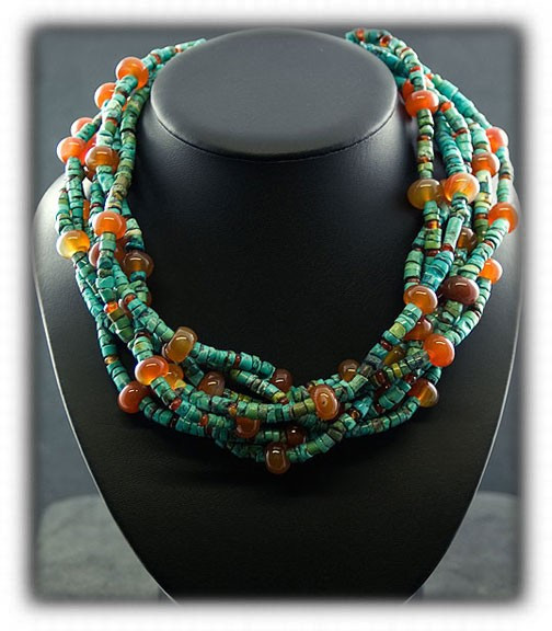 GIA Certified Vintage Natural Fine Turquoise Bead Necklace 18kt – Avis  Diamond Galleries