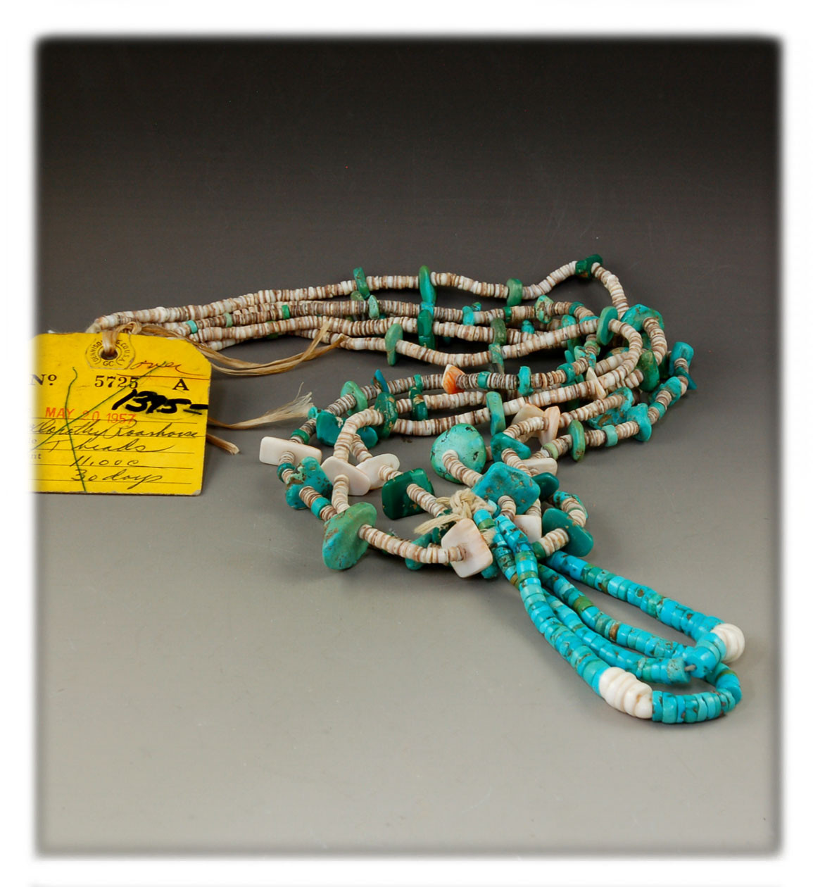Santo Domingo Turquoise and Shell Bead Necklace