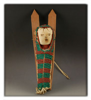 Crow Indian Miniature Cradle Board Doll                                               