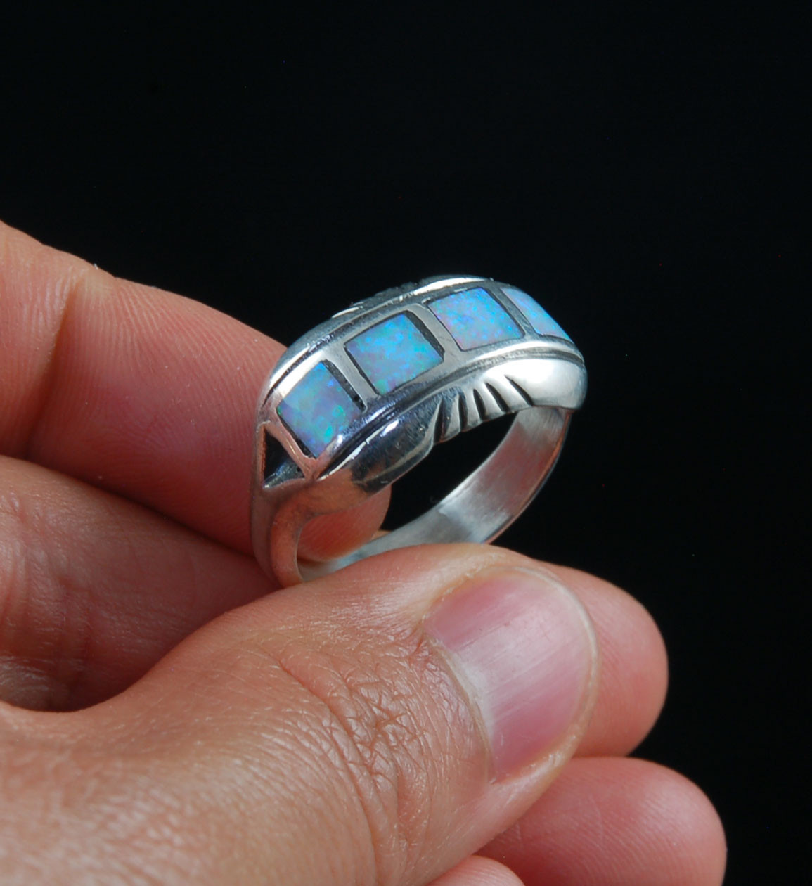 925 Sterling Silver Fire Opal MOM Character Diamond Ring - Walmart.com