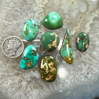 Deep colored Royston, Turquoise, Cabochon collection