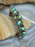 Navajo Row Bracelet by Jeffery Chee Turquoise