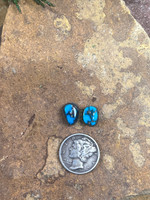 Red Web Bisbee Turquoise Cabochon Pair