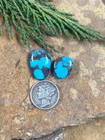 Smokey Bisbee Turquoise Cabochon set