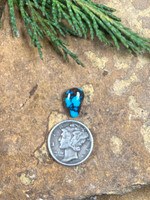 Awesome deep blue red web Bisbee Turquoise cabochon