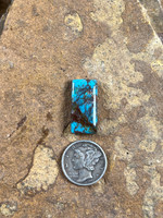 Long, narrow rectangle, Bisbee Turquoise cabochon