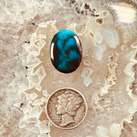 Deep, Rich Blue Bisbee Turquoise Cabochon 