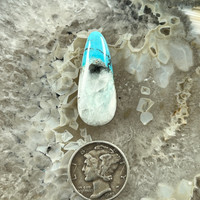 Teardrop Crystal, Bisbee Turquoise, cabochon