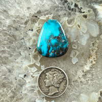 Smoky, chocolate, brown matrix in Bisbee Turquoise