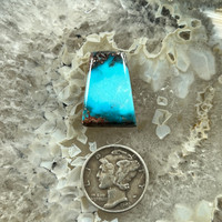 Blue Bisbee cabochon, cut by John