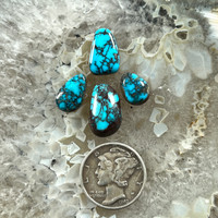 Fabulous red web Bisbee Turquoise cabochon collection