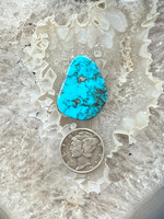  Bisbee Turquoise Cabochon with Chocolate Brown Matrix