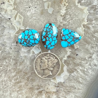 Red spiderweb Egyptian turquoise, cabochon collection