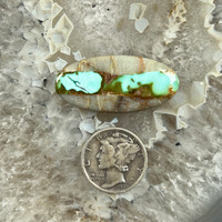 Two toned unique Royston ribbon Turquoise cabochon  