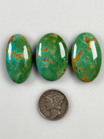 Three beautiful Turquoise Mountain matching gemstones
