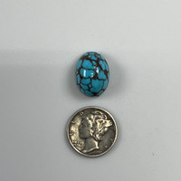 Spectacular Spiderwebbed Persian Turquoise Cabochon