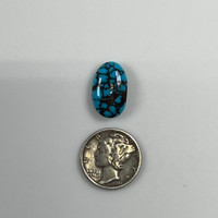 Deep Blue Spiderweb Persian Turquoise Cabochon