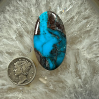 Large Smokey Bisbee Blue with Quartz and Jasper