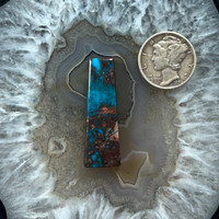 Lovely! Deep Blue long square cut Bisbee Cabochon