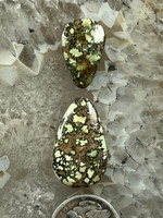 Flashy Damele Variscite Cabochon Pair