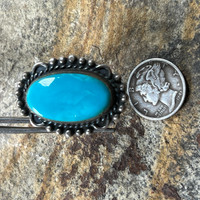 Vintage Fred Harvey Style  blue Turquoise Ring