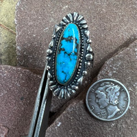 Vintage blue diamond Navajo ring