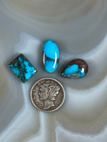 Three Bisbee Turquoise Beauties (cabochons)