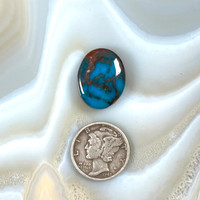 Oval Shaped Royal Blue Bisbee Turquoise Cabochon